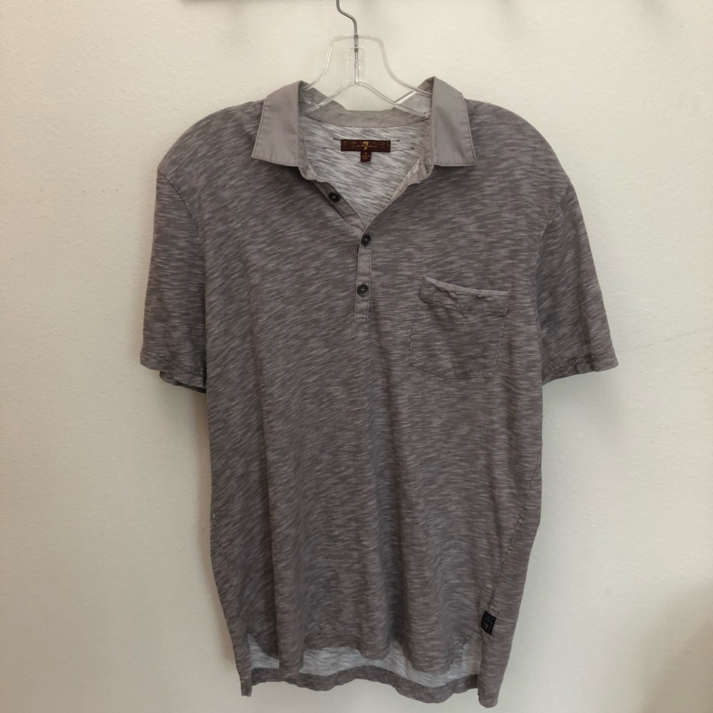 Nordstrom 7 For All Mankind heathered gray polo